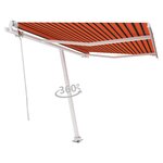 vidaXL Auvent automatique sur pied 350x250 cm Orange/marron