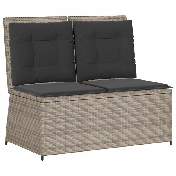 vidaXL Banc de jardin Gris clair polyrotin