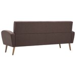 vidaXL Canapé à 3 places Tissu Marron