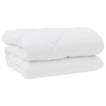 vidaXL Couette avec Oreillers 3 pc Blanc Microfibre et Plumes D'oie