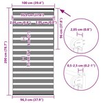 vidaXL Store zèbre noir 100x200 cm largeur du tissu 95 9 cm polyester