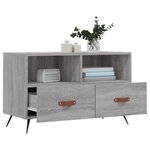 vidaXL Meuble TV Sonoma gris 80x36x50 cm Bois d'ingénierie