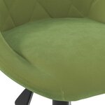 vidaXL Chaise pivotante de salle à manger Vert clair Velours