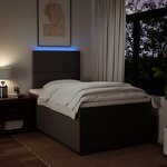 vidaXL Sommier à lattes de lit et matelas gris clair 120x190 cm tissu