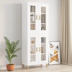 vidaXL Armoire murale suspendue Blanc 69 5x34x90 cm