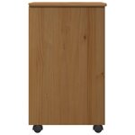 vidaXL Cabinet roulant avec roue Marron miel 34 x 39 x 65 5 cm