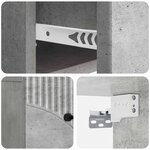 vidaXL Cabinet de chevet mural Gris béton 34 5 x 33 x 20 cm