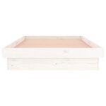 vidaXL Cadre de lit à LED sans matelas blanc 90x200 cm bois massif