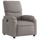 vidaXL Fauteuil inclinable électrique Taupe Tissu
