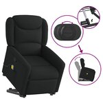vidaXL Fauteuil de massage inclinable Noir Tissu