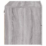 vidaXL Tables de chevet murales avec lumières LED 2 Pièces sonoma gris