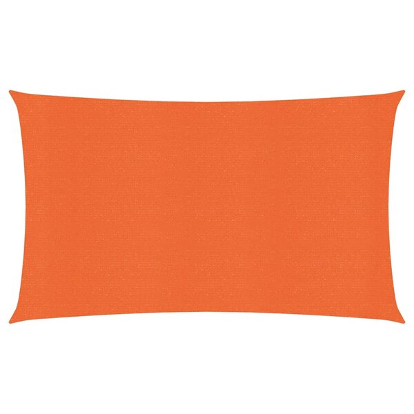 vidaXL Voile d'ombrage 160 g/m² rectangulaire orange 3x6 m PEHD