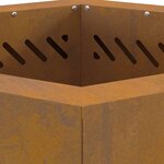 vidaXL Fire Pit Brown 48 x 48 x 51 cm Weathering steel