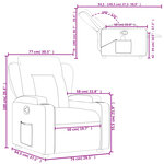 vidaXL Fauteuil inclinable Noir Similicuir