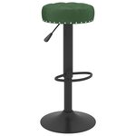 vidaXL Tabourets de bar lot de 2 vert foncé velours