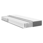 vidaXL Matelas de Lit avec matelas Gris clair 90 x 200 cm tissu