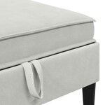 vidaXL Pouf avec Rangement Gris clair Velours