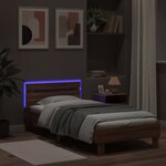 vidaXL Cadre de lit sans matelas avec lumières LED 90x190 cm
