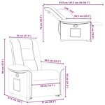 vidaXL Fauteuil inclinable Gris clair Tissu