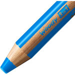Crayon WOODY 3 en 1 Extra large Cyan STABILO