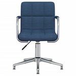 Vidaxl chaise pivotante de bureau bleu tissu