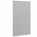 vidaXL Store de Fenêtre avec des rideaux Manuel Argent Aluminium
