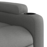 vidaXL Fauteuil inclinable en tissu gris foncé