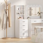 vidaXL Haut Armoire Blanc 40 x 41 x 135 cm Bois d'ingénierie
