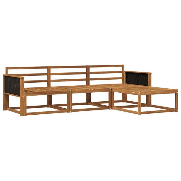 vidaXL Ensemble de canapés d'extérieur 4 pc Naturel