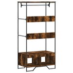 vidaXL Armoire chêne fumé 90x50x180 cm bois d'ingénierie