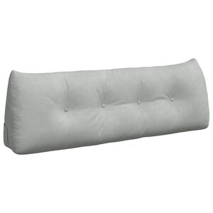 vidaXL Coussin de Dos Gris clair 140 x 24 x 50 cm Velours