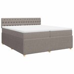vidaXL Sommier à lattes de lit avec matelas Taupe 200x200 cm Tissu