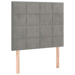vidaXL Sommier à lattes de lit et matelas Gris clair 100x200cm Velours