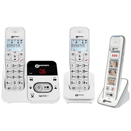 Pack téléphone senior: amplidect 295-2 avec répondeur + photodect 295 geemarc