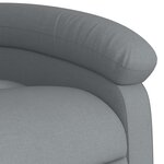 vidaXL Fauteuil inclinable en tissu gris clair
