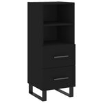 vidaXL Buffet Noir 34 5x34x90 cm Bois d'ingénierie