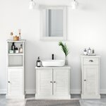 vidaXL Ensemble de mobilier de salle de bain 3 Pièces Blanc antique