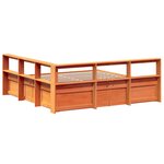 vidaXL Lit bibliothèque sans matelas cire marron 180x200 cm pin massif