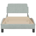 vidaXL Cadre de lit sans matelas gris clair 80x200 cm velours
