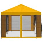 vidaXL Gazebo avec murs latéraux 6 x 3 m Jaune Polyester et Acier 190