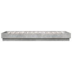 vidaXL Cadre de lit sans matelas gris béton 90x200 cm