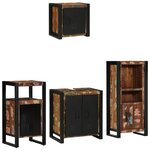vidaXL Ensemble de mobilier de salle de bain avec étagère 4 Pièces