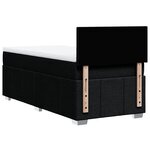 vidaXL Sommier à lattes de lit avec matelas Noir 100x200 cm Tissu