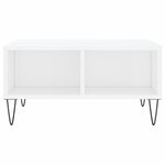 vidaXL Table basse blanc brillant 60x60x30 cm bois d'ingénierie