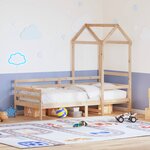 vidaXL Lit de jour avec toit sans matelas 90x200 cm bois massif