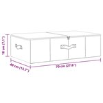 vidaXL Boîte de rangement Tissu 70x40x18 cm Crème