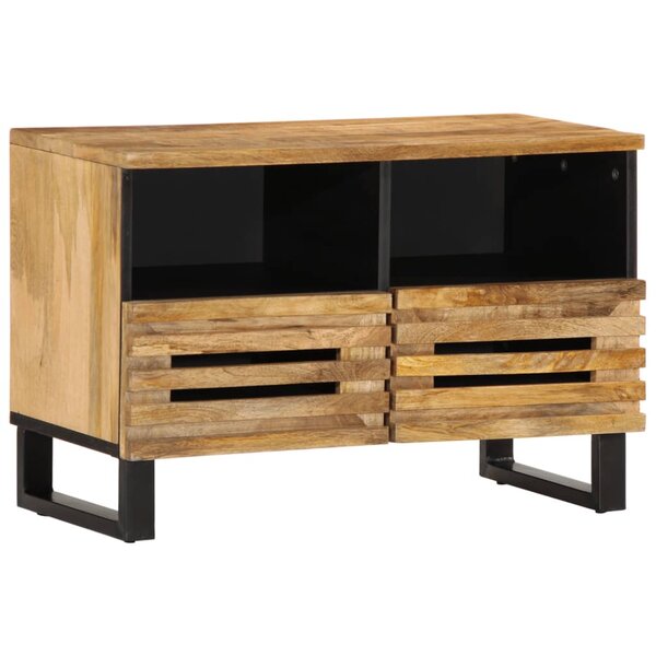 vidaXL Meuble TV 70x34x46 cm bois massif de manguier brut