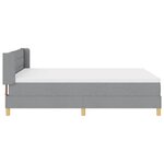 vidaXL Lit à Ressorts avec matelas Gris clair 140 x 190 cm tissu