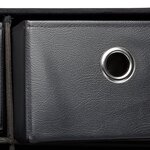 Banquette banc coffre de rangement avc tiroirs 76 cm noir 3013003