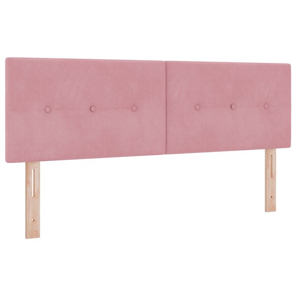 Têtière LED vidaXL Capitonnée Rose 80 cm en Velours
